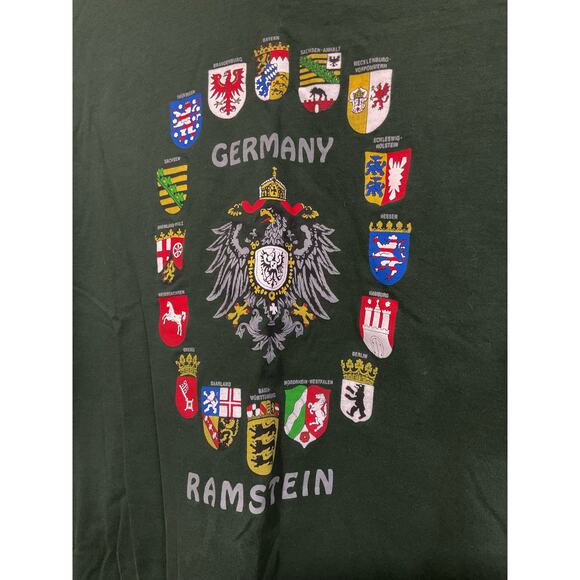 Vintage Stedman XXL Tee Germany Ramstein Green - Picture 2 of 11